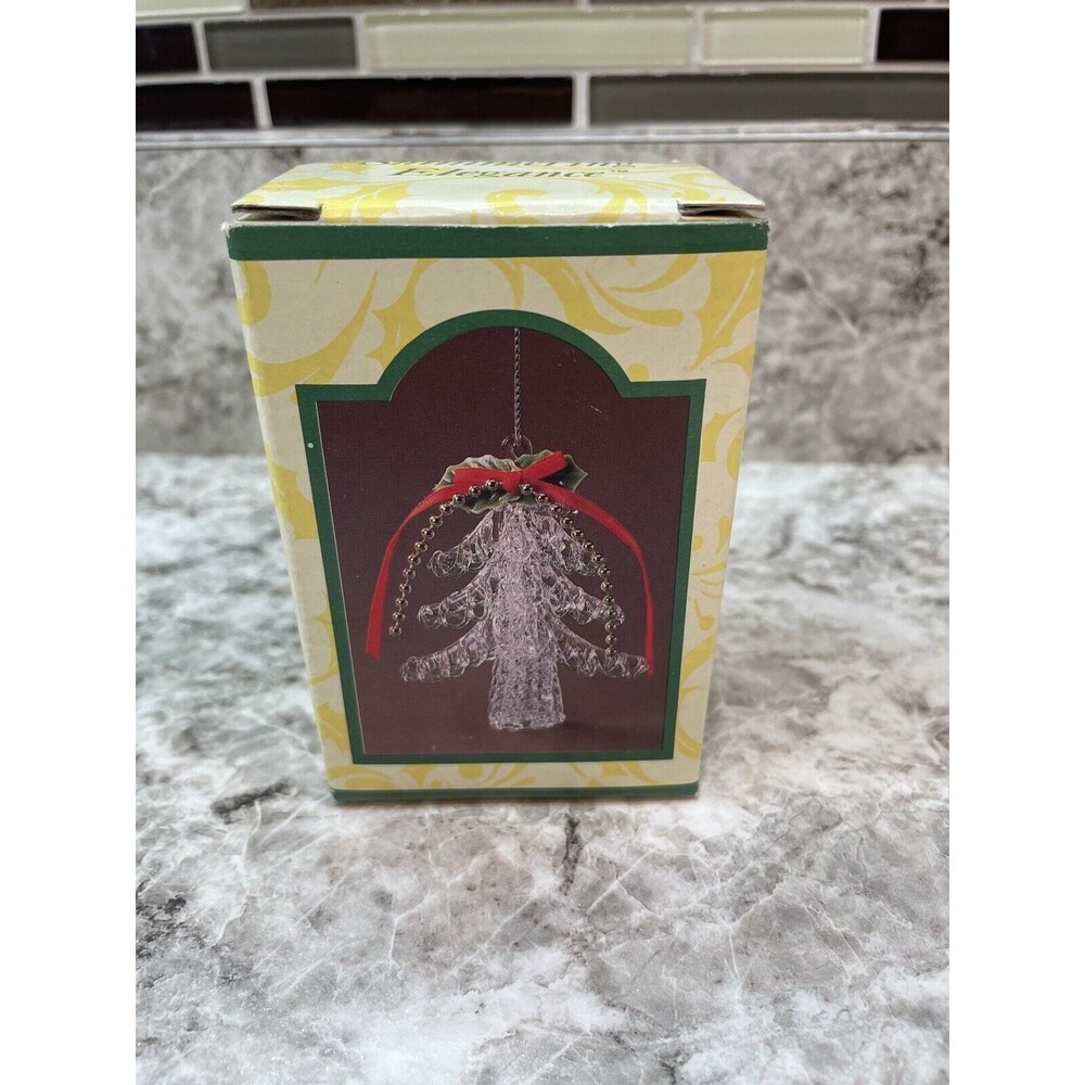 Spun Glass Hanging Christmas Ornament Christmas Tree 🎄 NIB Vintage Russ
